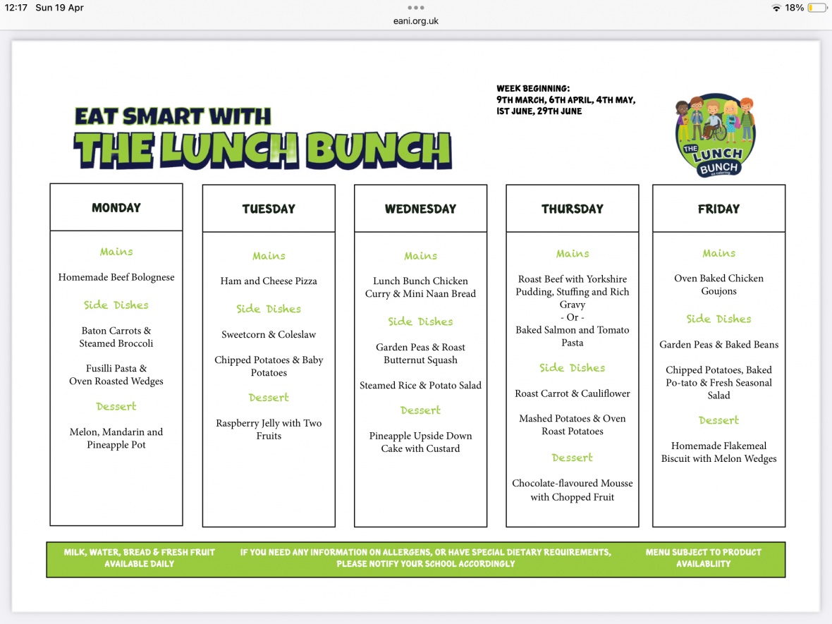Canteen Menu1