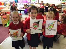 Careful colouring in Primary One