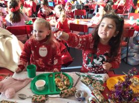 Christmas Dinner at Holy Cross Girls!