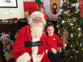 Santa came to Holy Cross Girls'