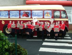 Santa Visits Holy Cross