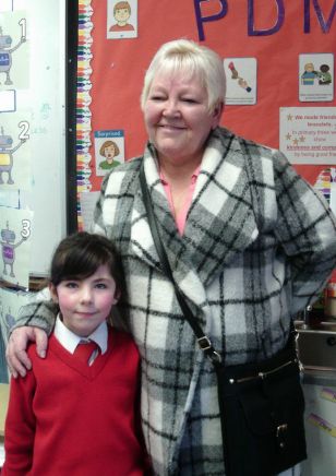 Grandparents day in primary three.