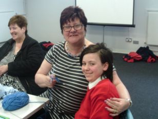 Knitting club in Ardoyne Library